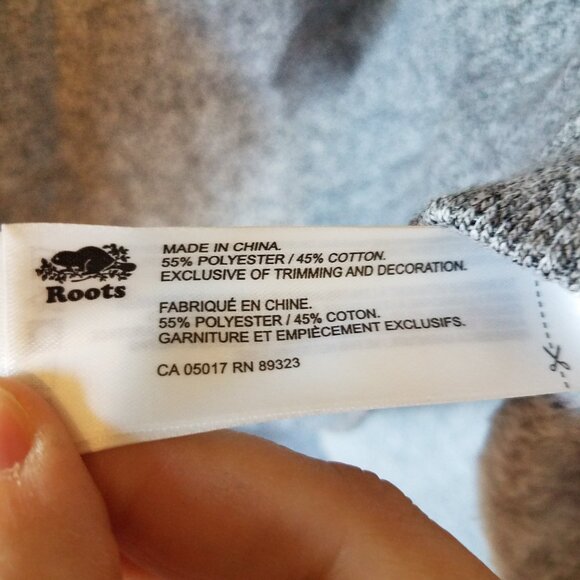 Roots Canada Quarter-Zip Pullover Sweatshirt Men’s S Long Sleeves Gray 03026 - Picture 8 of 9